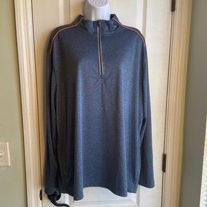 NWT 4 Zip long sleeve fleeced sports workout pullover top sweater , size XL